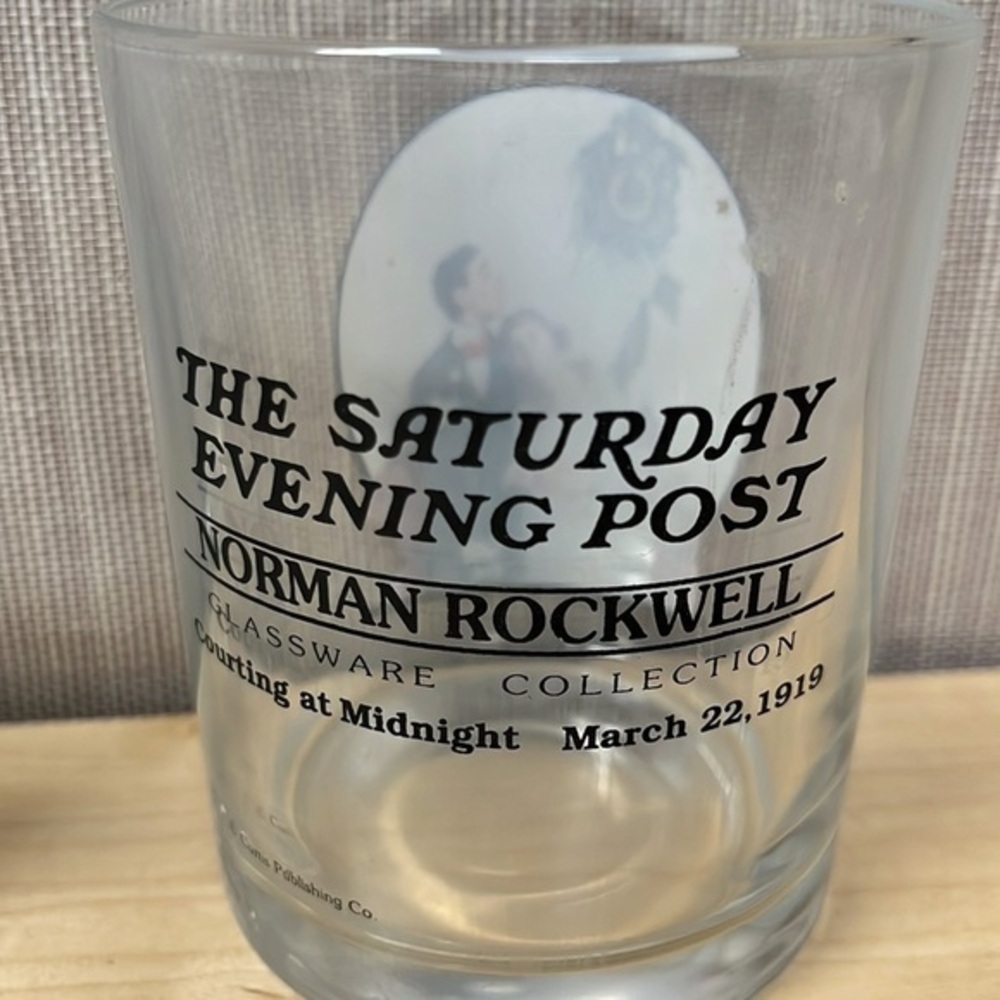 Norman Rockwell Saturday Evening‎ Post 3pc glass set - Picture 8 of 8